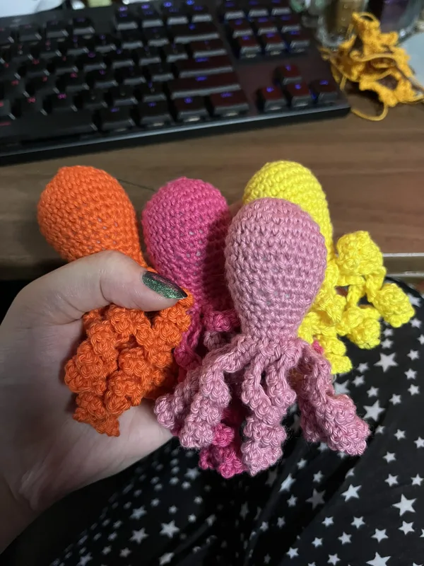 Orange Octopus Cat Toy