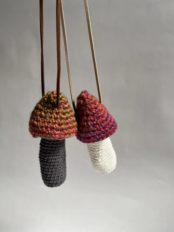 Moody Mosaic Mushroom Pouch - Red Variant