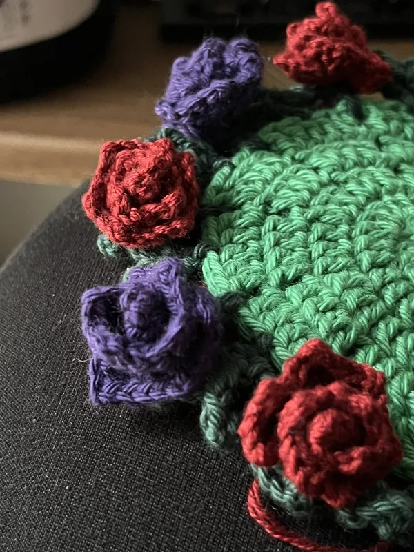 Red & Purple Blooming Rose Coasters