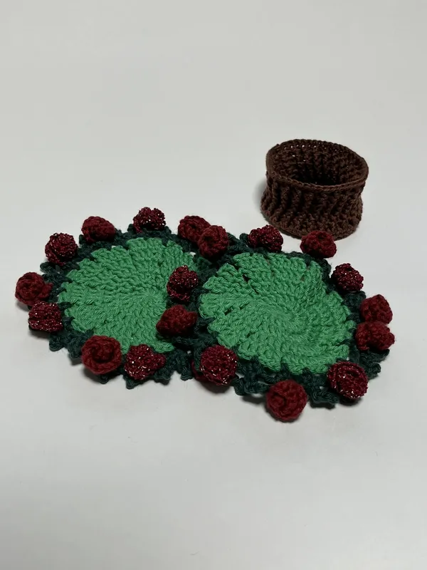 Red Blooming Rose Coasters