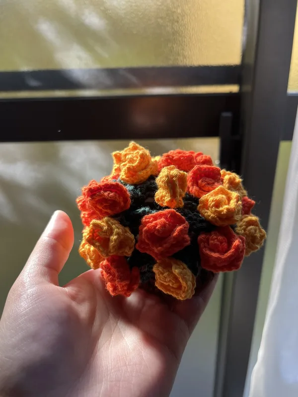 Yellow & Orange Blooming Rose Coasters